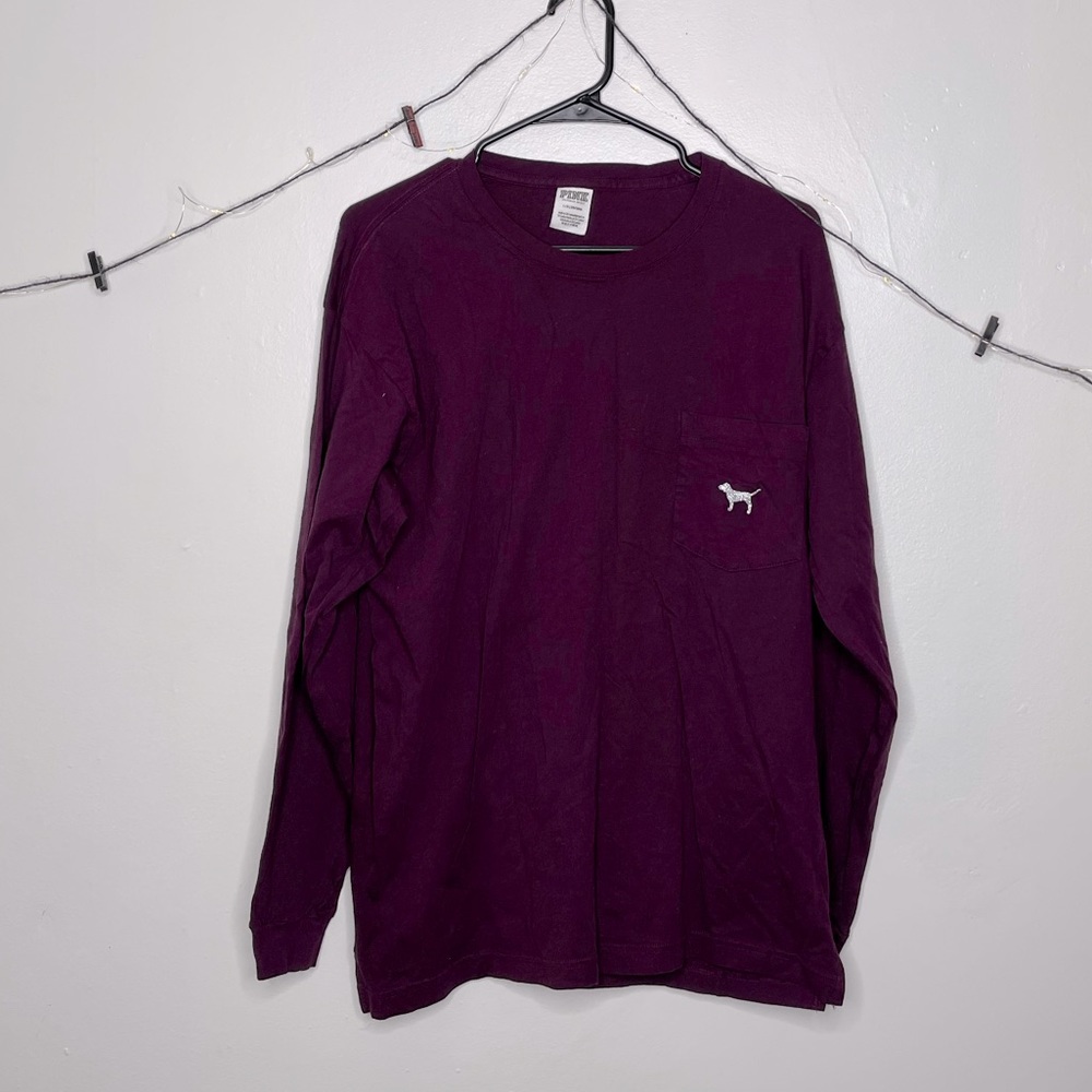 Burgundy PINK long sleeve shirt